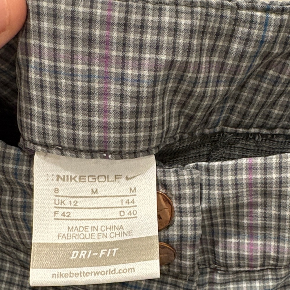 Nike Women's Gray Checkered Chinos - Picture 2 of 6